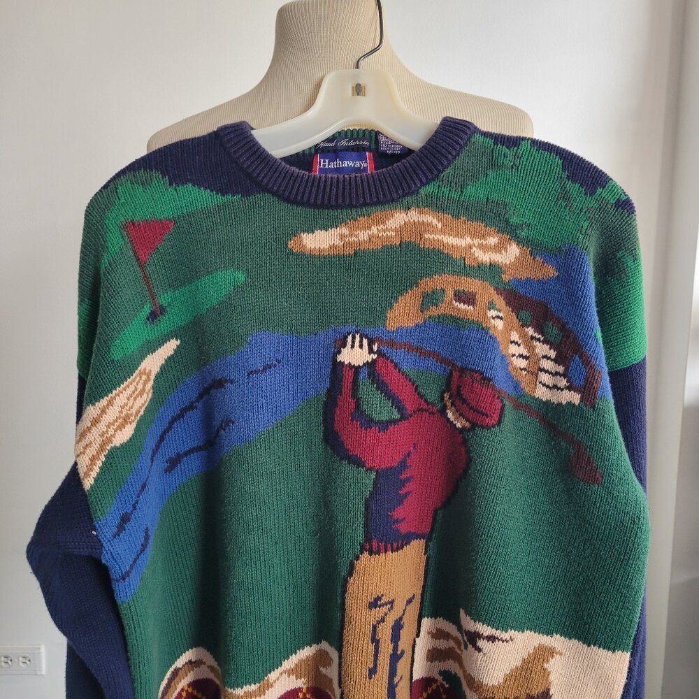 Hathaway Vintage Men’s Golf Sweater (Size: XL)